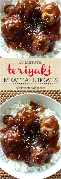 Teriyaki Meatball Bowls