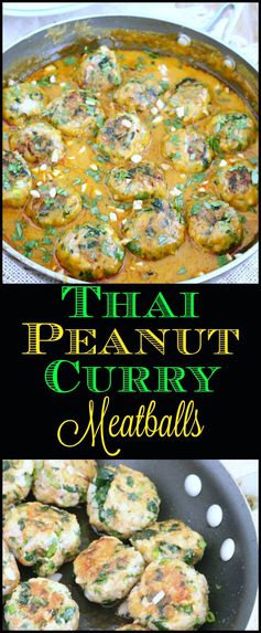 Thai Peanut Curry Meatballs (Pra Ram