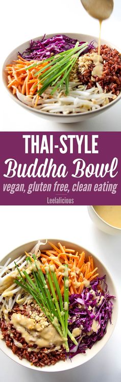 Thai Style Buddha Bowl with Peanut Sauce