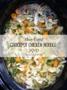 The Best Crockpot Chicken Noodle Soup