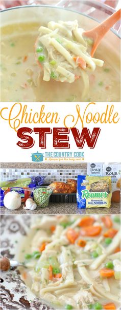 Thick & Creamy Chicken Noodle Stew