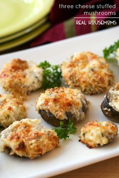 Three Cheese Stuffed Mushrooms