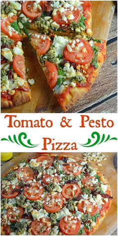Tomato and Pesto Pizza