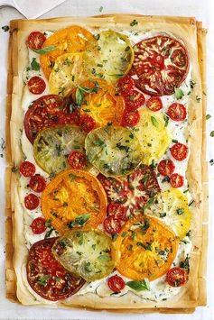 Tomato Ricotta Phyllo Tart