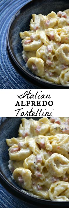 Tortellini Alfredo with Ham