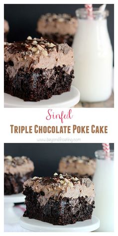 Triple Chocolate Poke Cake