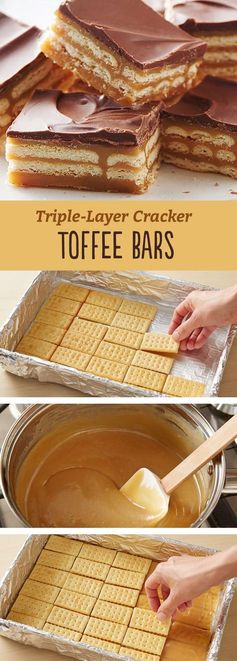 Triple-Layer Cracker Toffee Bars