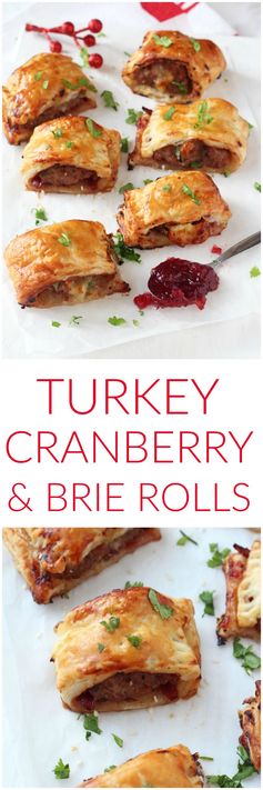 Turkey, Cranberry & Brie Rolls