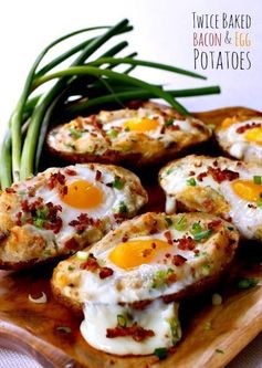 Twice Baked Bacon & Egg Potatoes