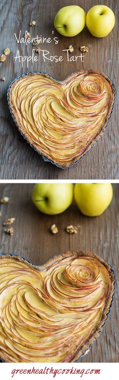 Valentine's Apple Rose Tart