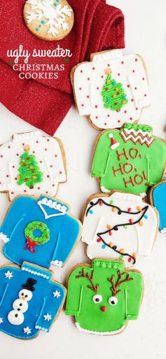 Vanilla Spice Ugly Christmas Sweater Cookies