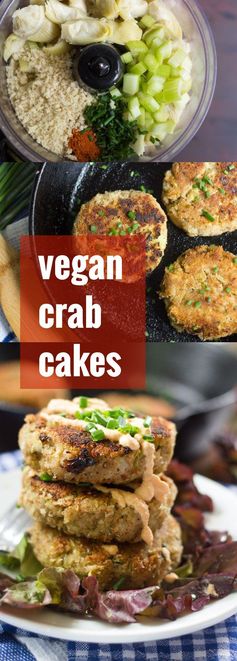 Vegan Crab Cakees with Sriracha Aioli