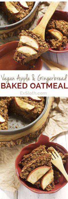 Vegan Gingerbread Baked Oatmeal