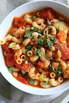 Vegan Minestrone - Veggies Pasta & White Bean Soup