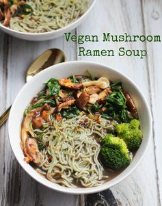 Vegan Mushroom Ramen Soup