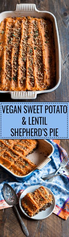 Vegan Sweet Potato and Lentil Shepherd's Pie