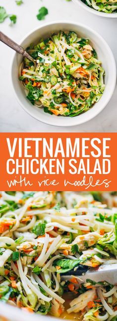 Vietnamese Chicken Salad with Rice Noodles