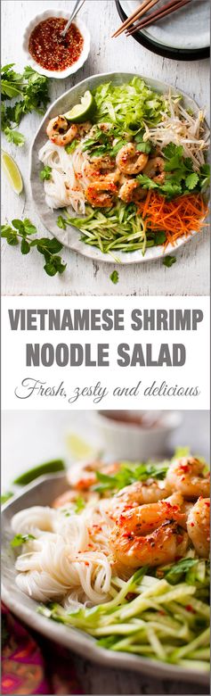Vietnamese Garlic Shrimp (Prawn Noodle Salad
