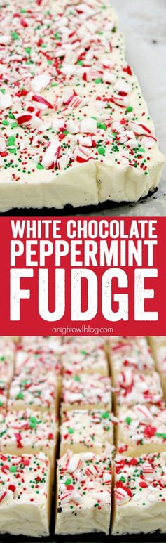 White Chocolate Peppermint Fudge