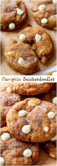 White Chocolate Pumpkin Snickerdoodles