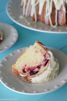 White Chocolate Raspberry Bundt Cake