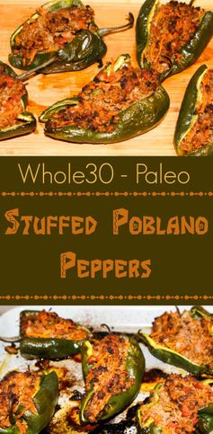 Whole30 Stuffed Poblano Peppers