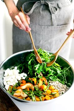 Winter Chopped Salad with Pear, Feta & Arugula