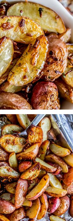 3 Ingredient Roasted Potatoes with Crunchy Onions