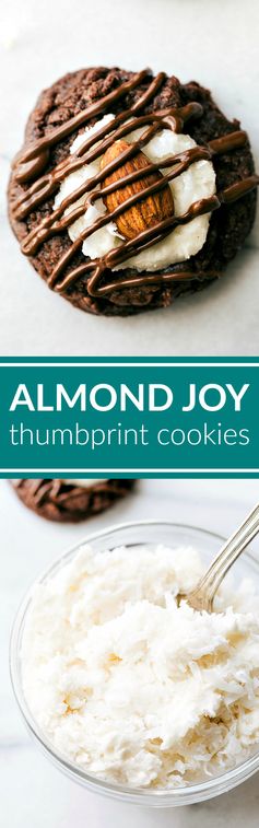 Almond Joy Thumbprint Cookies