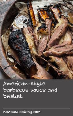 American-style barbecue sauce and brisket