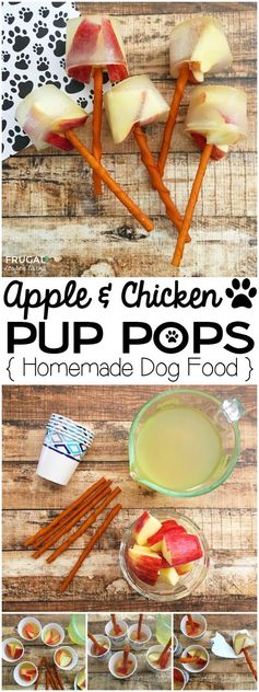 Apple & Chicken Pup Pops | Homemade Dog Food