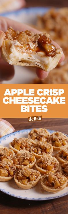 Apple Crisp Cheesecake Bites