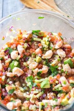 Avocado Shrimp Ceviche Tostadas