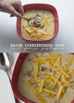 Bacon Cheese Burger Soup | low carb | LCHF | gluten free | Feingold