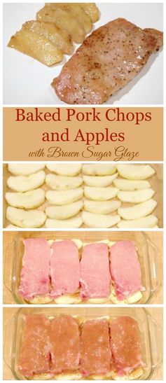 Baked Pork Chops and Apples with Brown Sugar Glaze