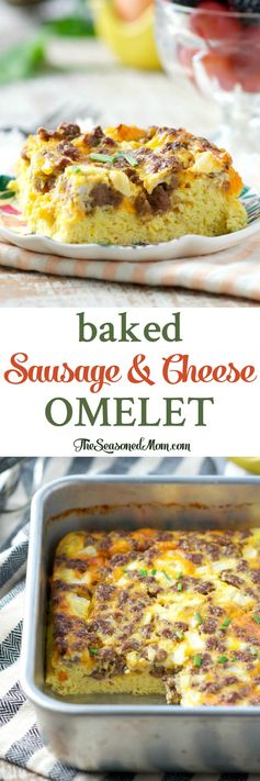 Baked Sausage and Cheese Omelet