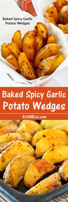 Baked Spicy Garlic Potato Wedges