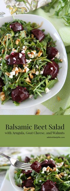 Balsamic Beet Salad with Arugula and Goat Cheese