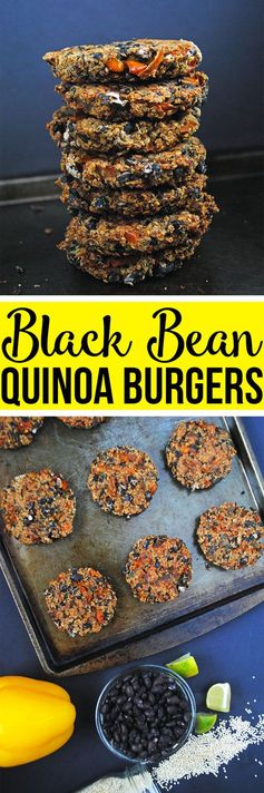 Black Bean Quinoa Burgers (vegan + gluten-free