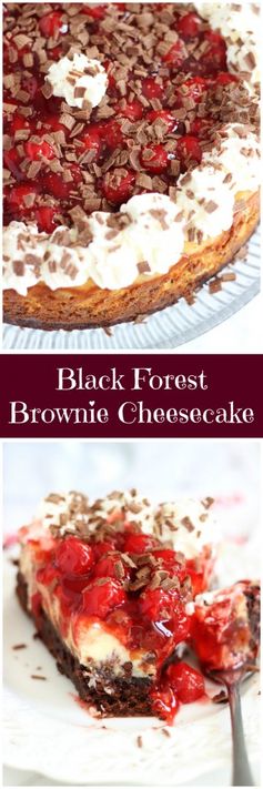 Black Forest Brownie Cheesecake