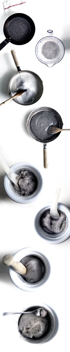 Black sesame mochi ice cream