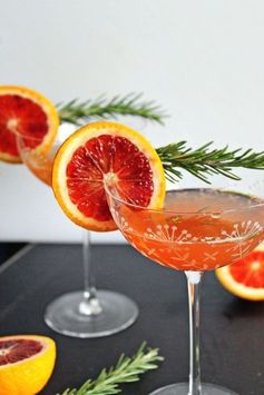 Blood orange rosemary gin cocktail