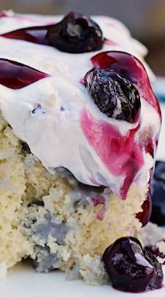 Blueberries and Cream Poke Cake