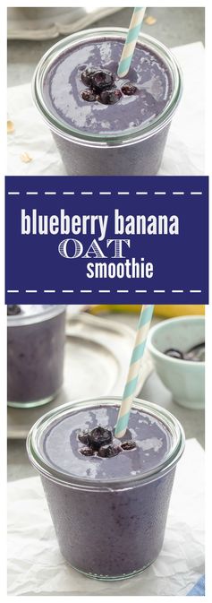 Blueberry Banana Oat Smoothie