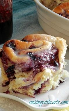 Blueberry Sweet Rolls with Lemon Glaze