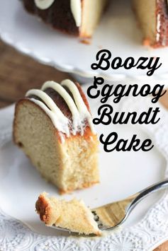 Boozy eggnog bundt cake with eggnog buttercream