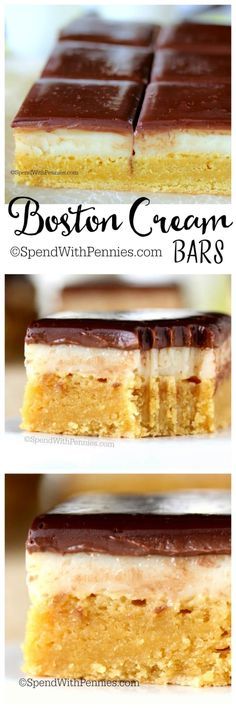 Boston Cream Blondies