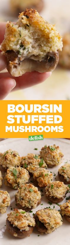 Boursin-Stuffed Mushrooms