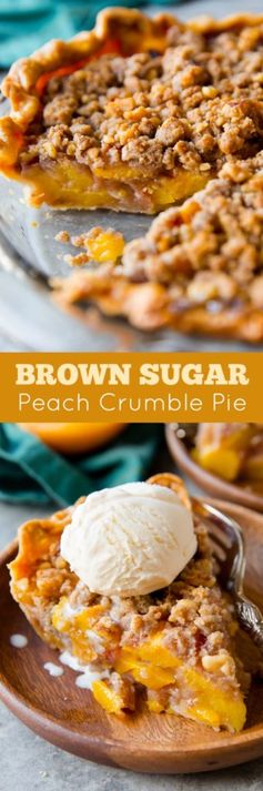 Brown Sugar Peach Crumble Pie