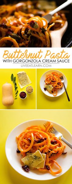 Butternut Squash Pasta with Gorgonzola Cream Sauce